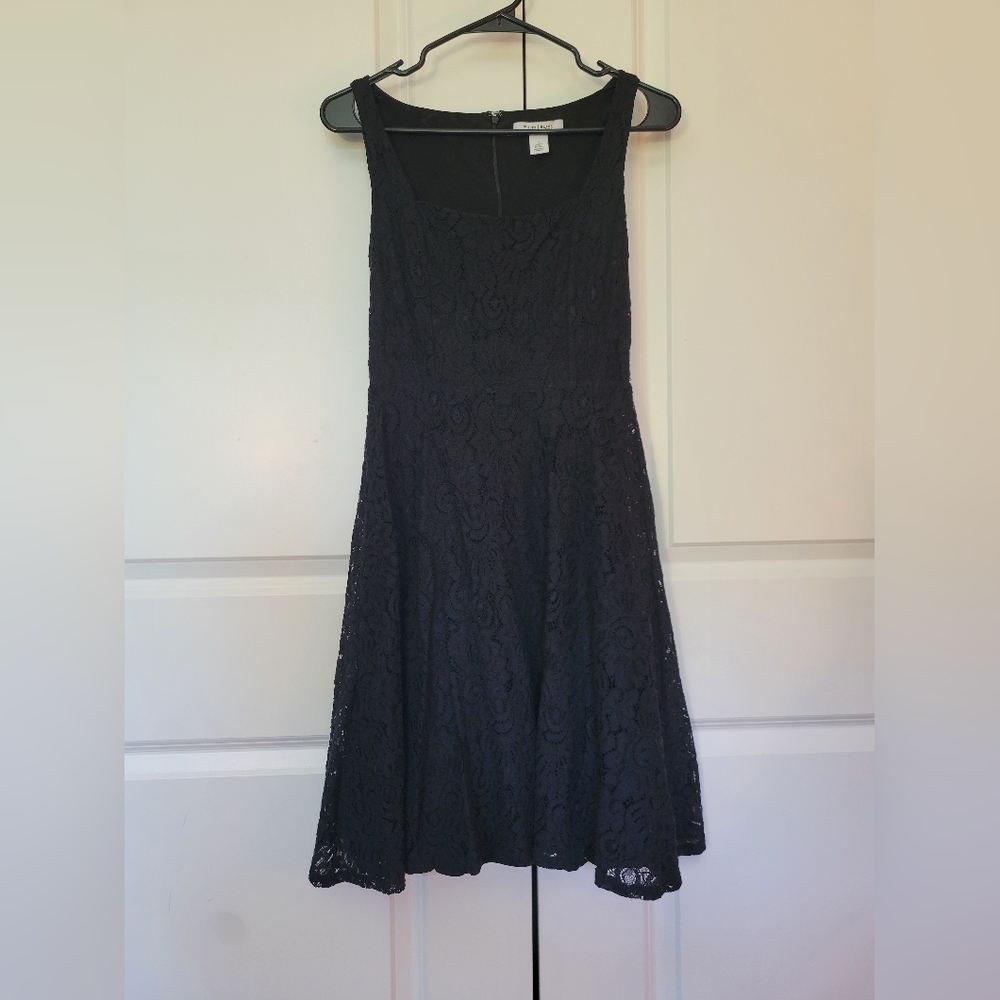 Lacy A-Line Little Black Dress